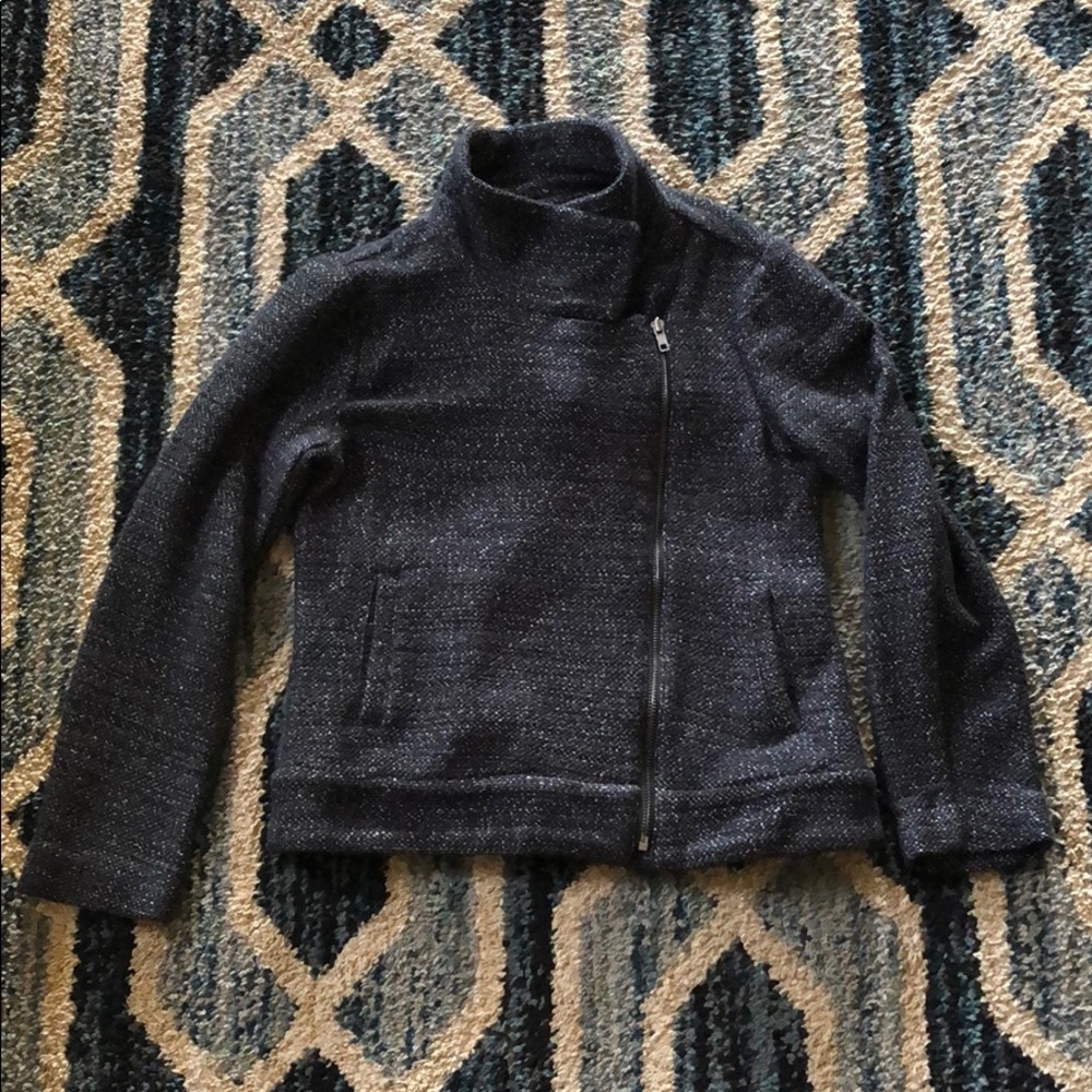 Loft motorcycle inspired sweater-coat